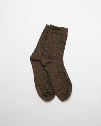 Носки хлопковые ТОД 20015 коричневые (5 шт)